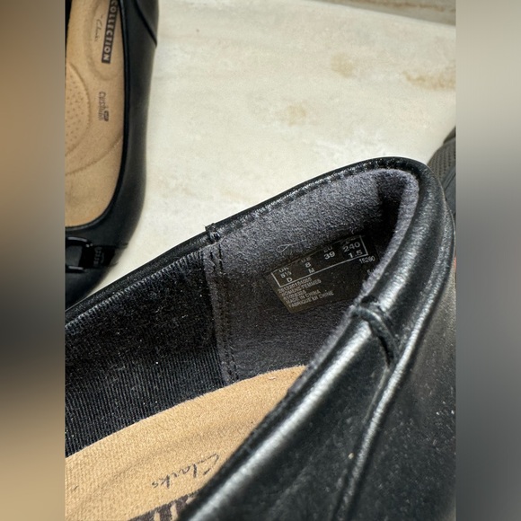 CLARKS LOT OF 3! + Me Too 1 Pr! Black Leather Comfort Cushion 8 Classic Career - Picture 7 of 16